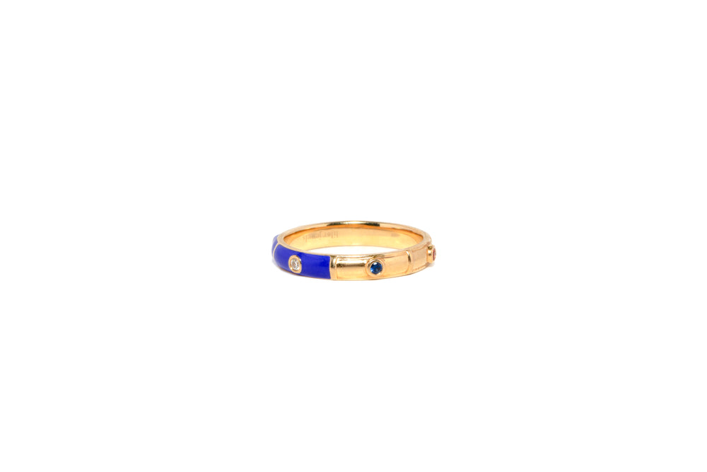 
                  
                    Load image into Gallery viewer, Lilor Jewels Icarus Two-In-One ring enamel and gold with diamonds
                  
                