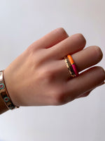 Lilor Jewels Naked Icarus Enamel Fuchsia/Orange Two-In-One Ring