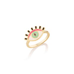 Lilor Eye Lashes Enamel Ring