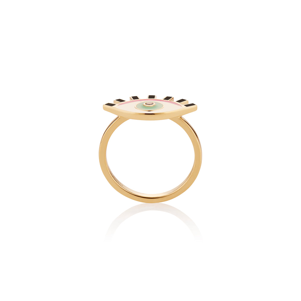 
                  
                    Load image into Gallery viewer, Lilor Eye Lashes Enamel Ring
                  
                