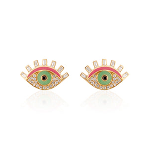 
                  
                    Load image into Gallery viewer, Lilor Eye Lashes Diamond Studs
                  
                