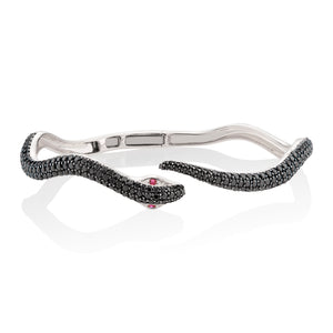 Black diamond bangle bracelet Clearance