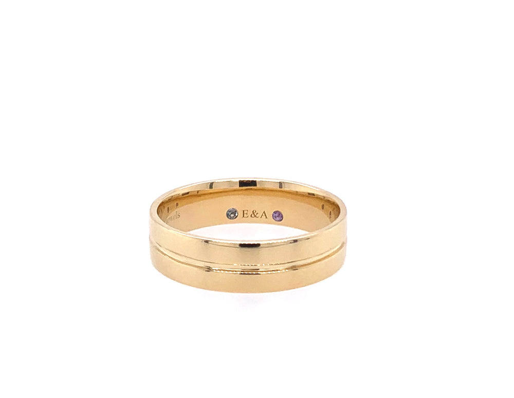 lilor jewels the emma ring male wedding band birthstones 18k gold
