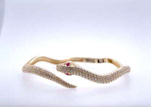 
                  
                    Load and play video in Gallery viewer, white diamonds elysium ruby bangle lilor jewels
                  
                
