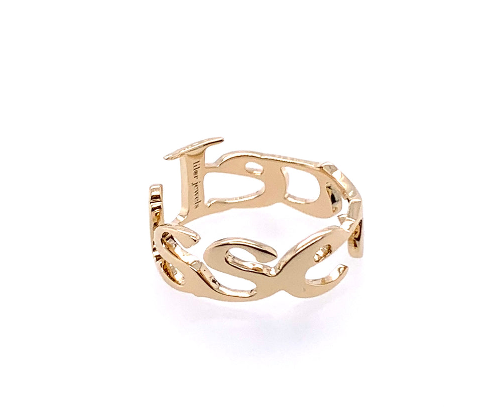
                  
                    Load image into Gallery viewer, lilor jewels personalized gothic name gold ring
                  
                