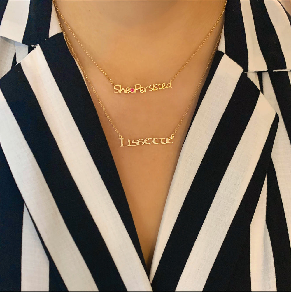 
                  
                    Load image into Gallery viewer, lilor jewels personalized gothic name gold necklace
                  
                