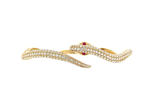 
                  
                    Load image into Gallery viewer, white diamonds elysium ruby bangle lilor jewels
                  
                