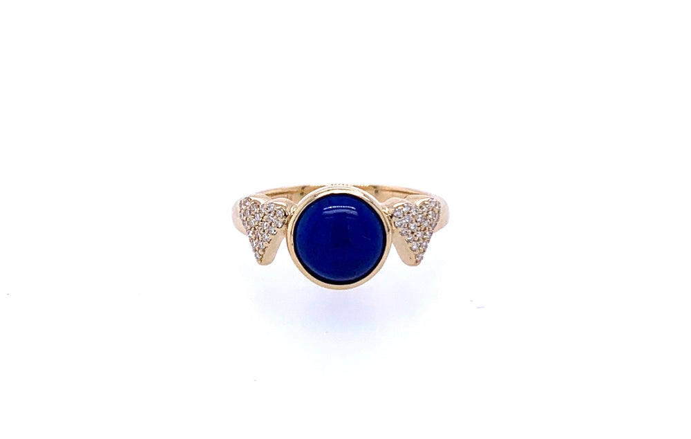 Lilor Jewels Oceanus Ring in lapis lazuli with Lilor hearts in diamond
