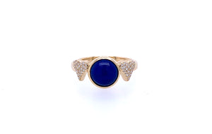 
                  
                    Load image into Gallery viewer, Lilor Jewels Oceanus Ring in lapis lazuli with Lilor hearts in diamond
                  
                