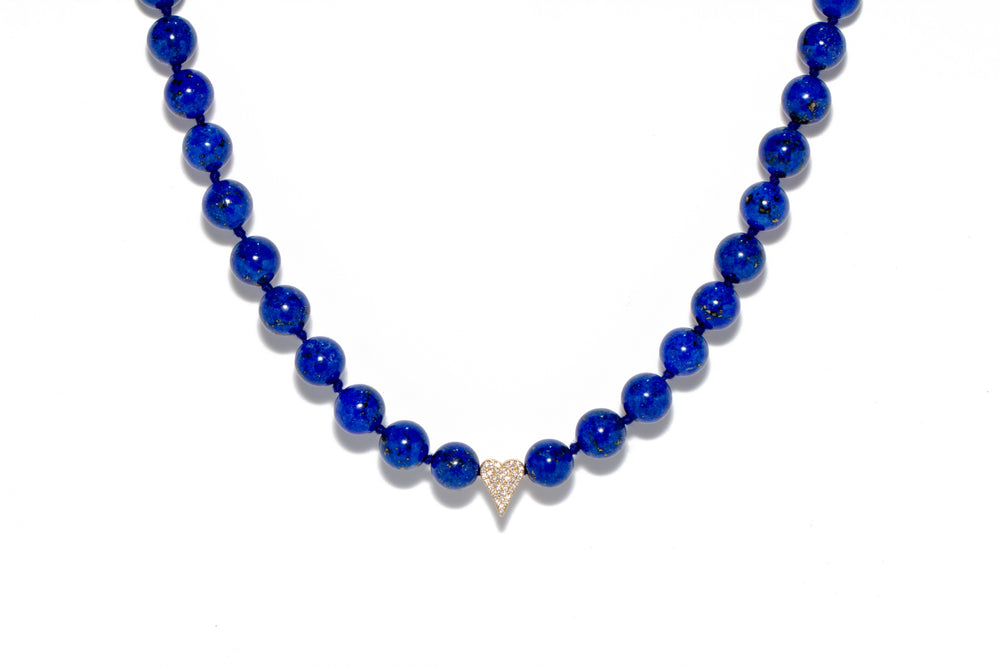 Lilor Jewels Oceanus Choker necklace in lapis lazuli and with Lilor Heart