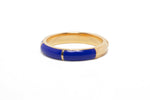 Naked Icarus Ring Yellow Gold Royal Blue Enamel Fine Jewelry Fun Stack